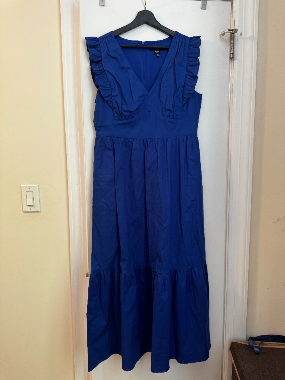 Maggy London Electric Blue Cotton Midi Sundress